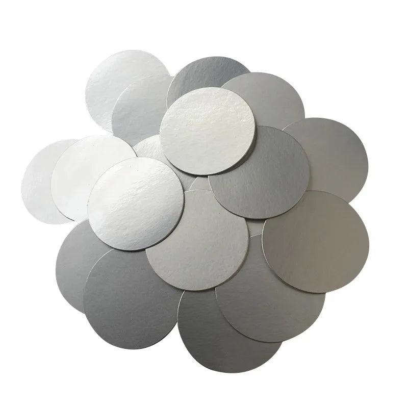 100pcs 36-121mm PET Plastic Bottle Electromagnetic Induction Sealing Foils Liners PE Cosmetic Can Aluminum Foil Sealing Film